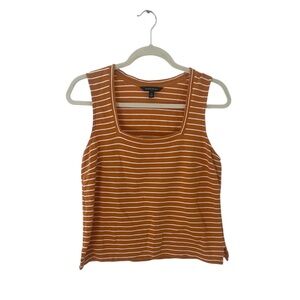 Banana Republic Striped Orange Tank Top